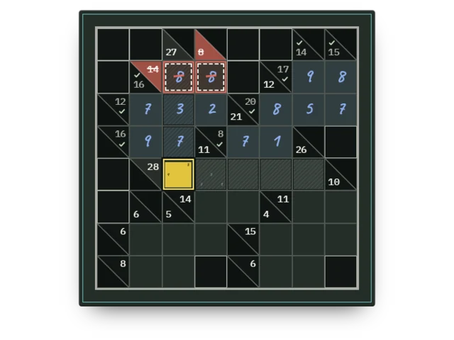 Static preview of the Runsums game board.