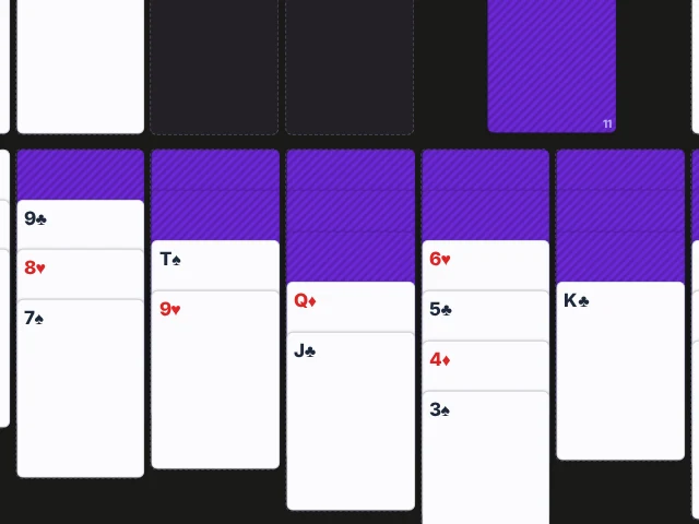 Static preview of the Klondike Solitaire game board.