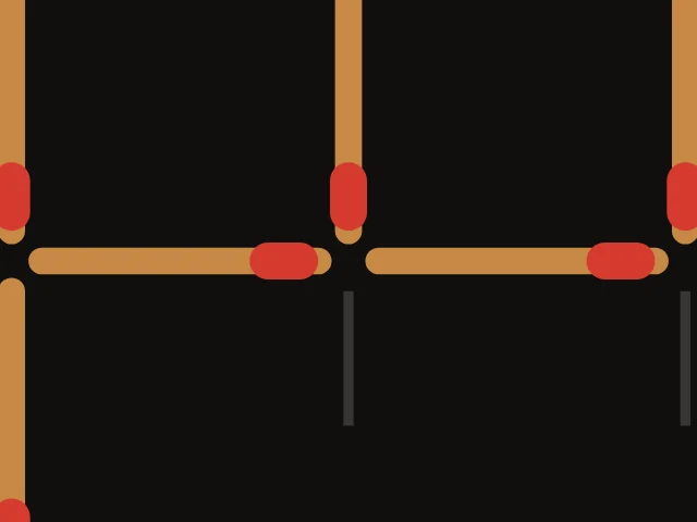 Static preview of the Matchstick Shapes game board.