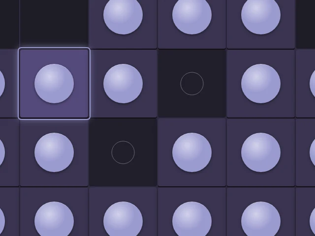 Static preview of the Peg Solitaire game board.