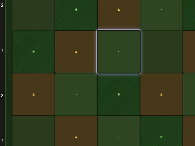 Static preview of the Tents game board.